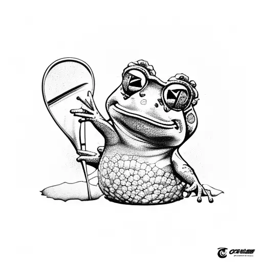 Toad Playing Golf With Coors Light