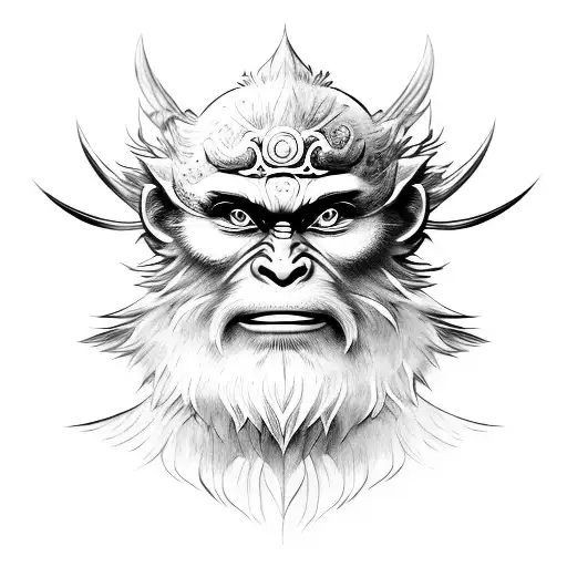 Sun Wukong Face Very Detailed