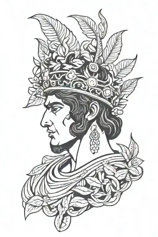 Greek God With Laurel Crown