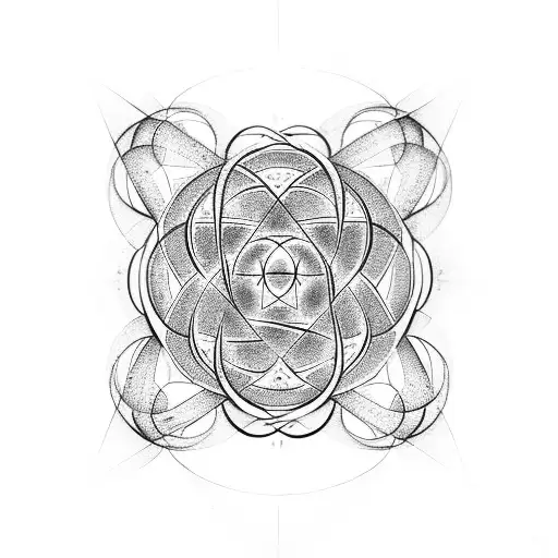Sacred Geometry Intertwined With Elements Of Nature