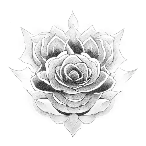 Black Gothic Flower Art