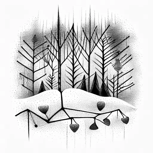 Forest With Nordic Sighn