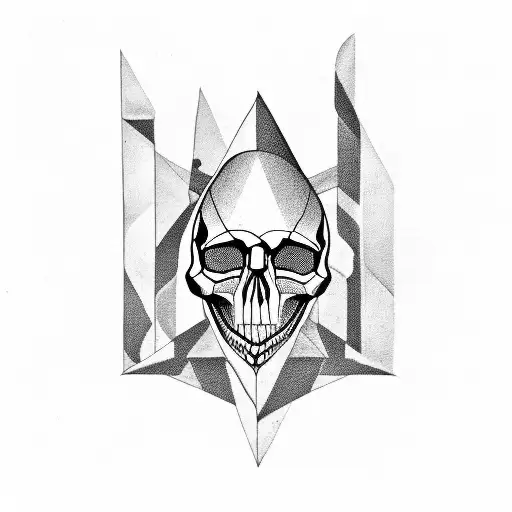 Triangle With Skull Inside