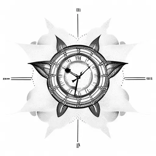 Angel With Clock And Cactus