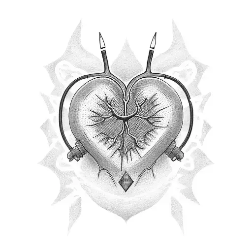 Real Heart With A Sunset