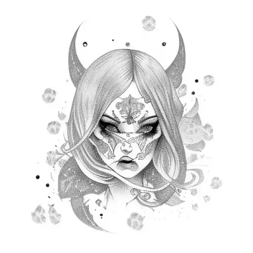 A Beautiful Girl With Darkness