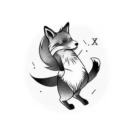 Fox Jumping Through An X