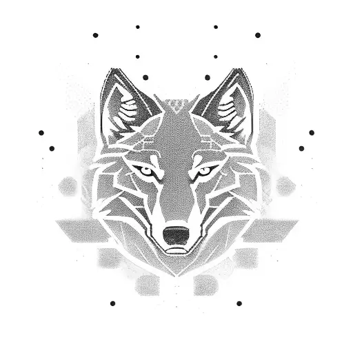 Game Controller With Pixelated Wolf Silhouette