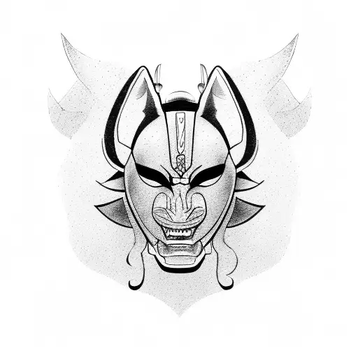 Samurai Mask And Anubis