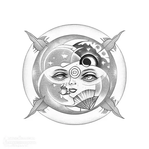 Sun And Moon In A Crystal Ball