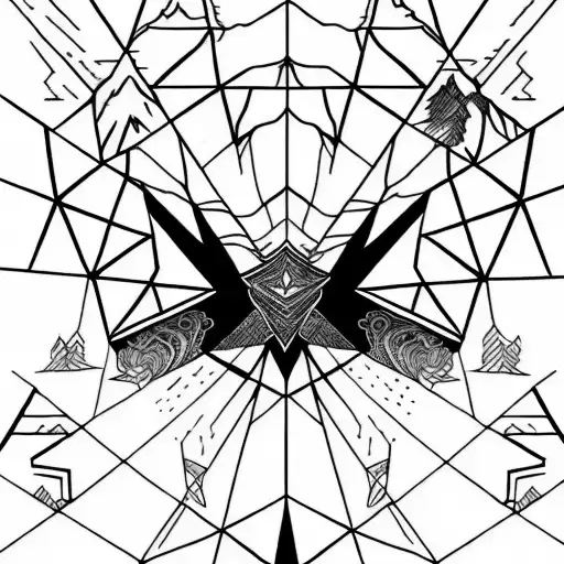 A Tattoo Describing Climbs Of Mountain With Adventurous Background