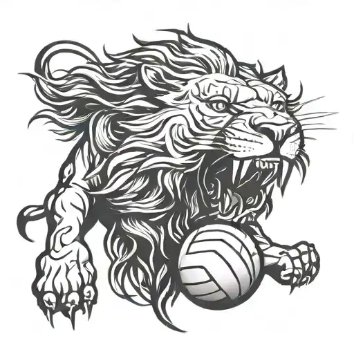 Volleyball Lion