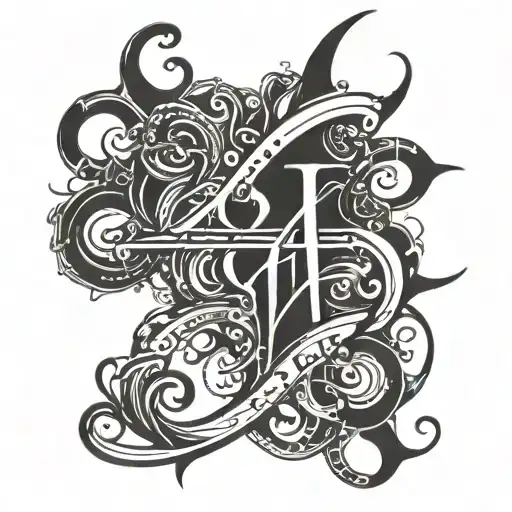 Cybersigilsm Freehand Design Combining Dark Lettering
