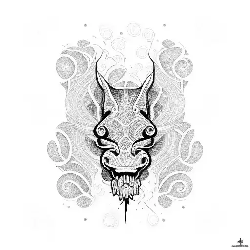 A Bass Guitar With Intricate Dotwork Patterns