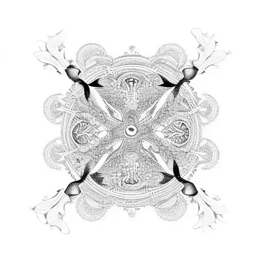 A Guitar With Intricate Patterns