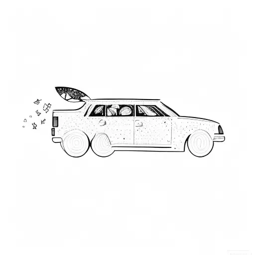 A Moon Pushed To Car By Girl