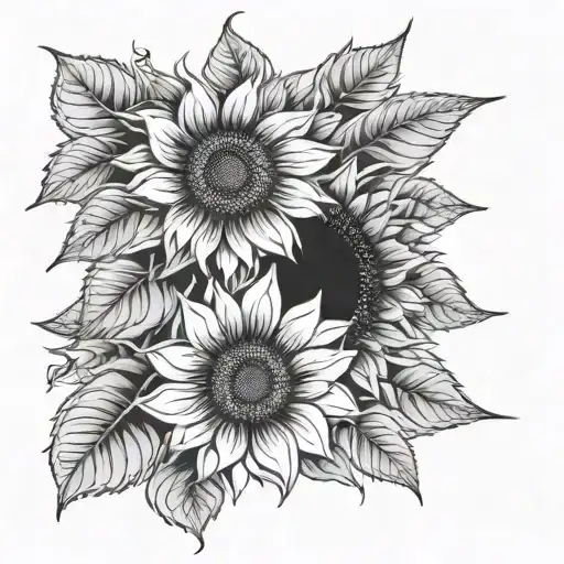 Sunflower And Rose