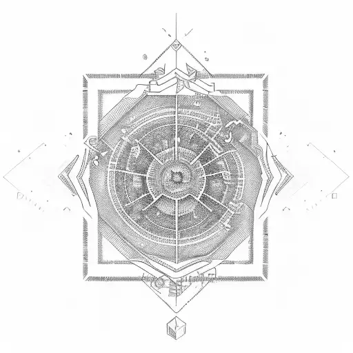 A Web Design Blueprint With Coding Symbols Forming A Background