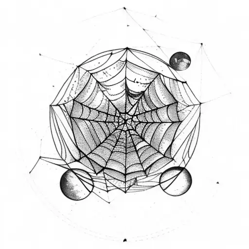 Moon Phases Forming A Spiderweb