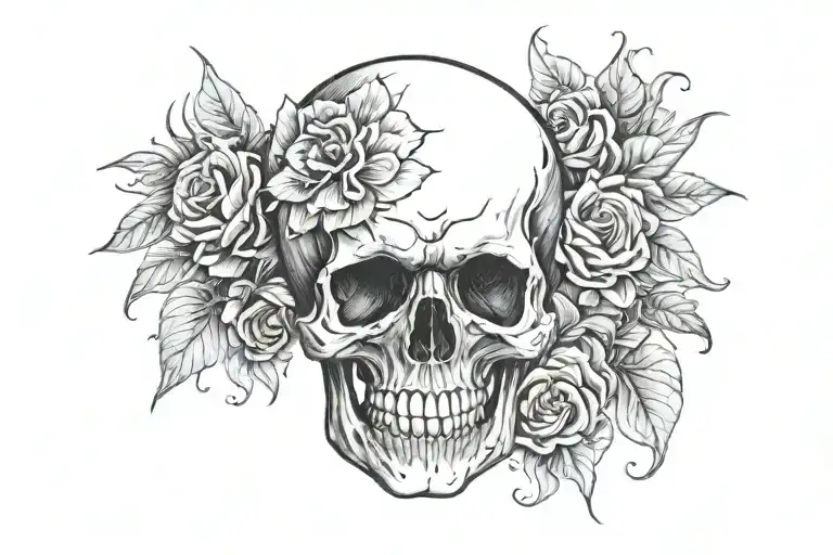 Skull And Black Shading