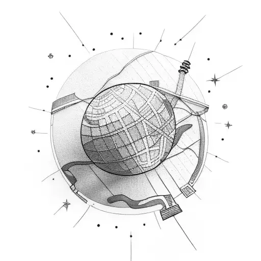 Running Trails Merging Into A Globe