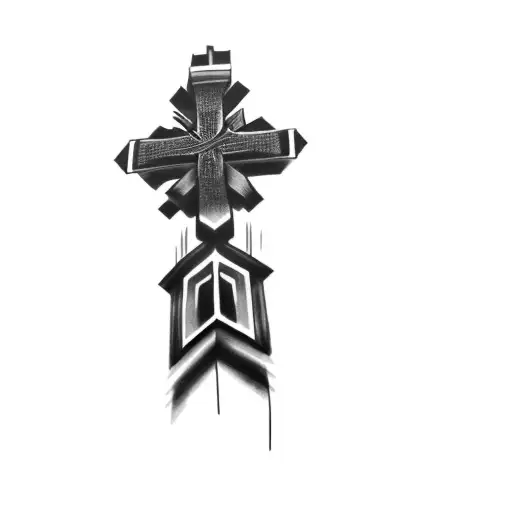 A Cross On A Black Background