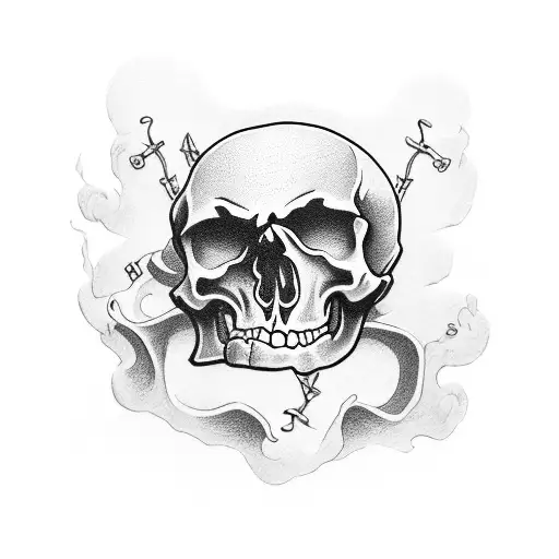 Gambling With Skeleton Hand At The End