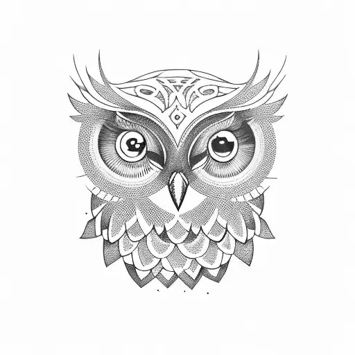 Owl With Hourglass
