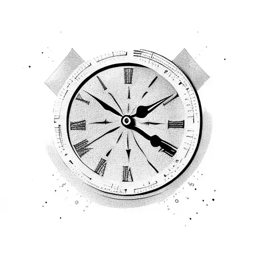 A Clock With A Dagger