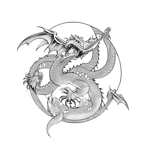 Two Dragons Sakura Moon