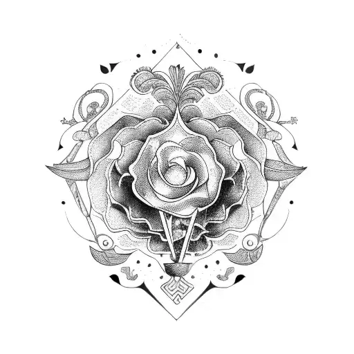 A Vibrant Bouquet Of Various Exotic Flowers Surrounding The Zodiac Sign Libra