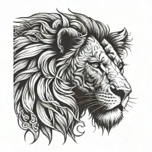Half Lion Head
