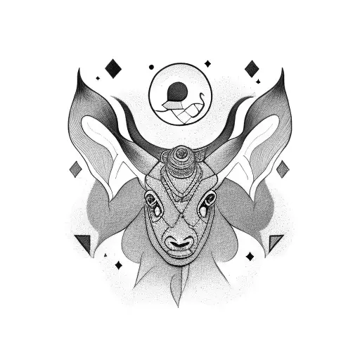 Capra Standing On A Heal Looking Back