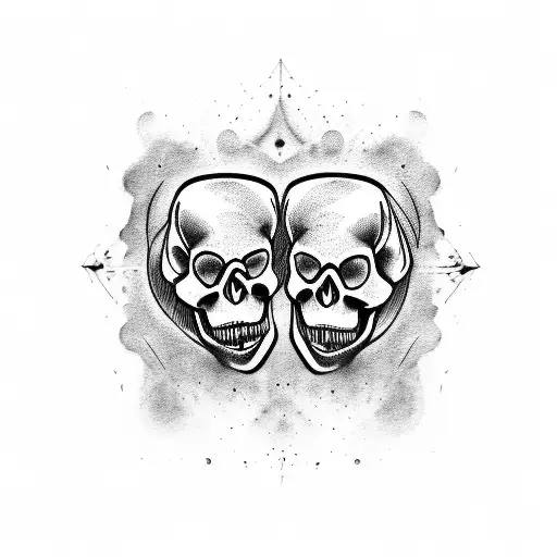 Gemini Twins Skull