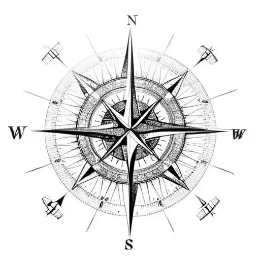 A Compass With Intricate Details And A World Map In The Background
