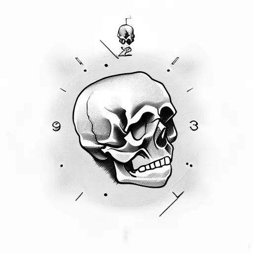 Skull And Clock