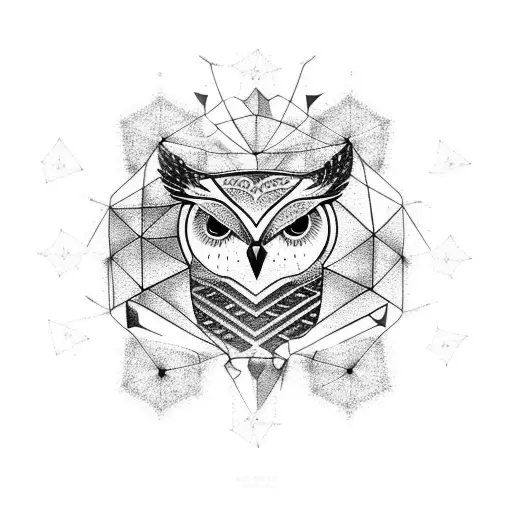 Constellation Of Stars Forming The Shape Of An Owl