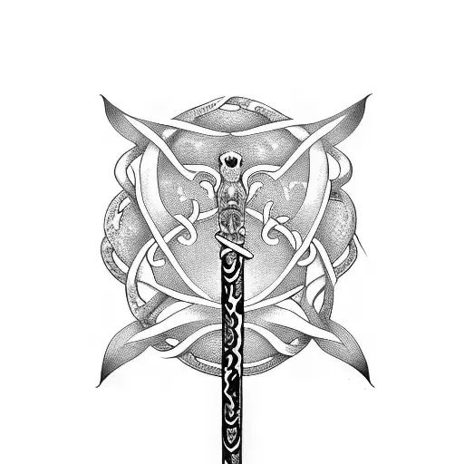 Dagger With 2 Snakes Intertwined