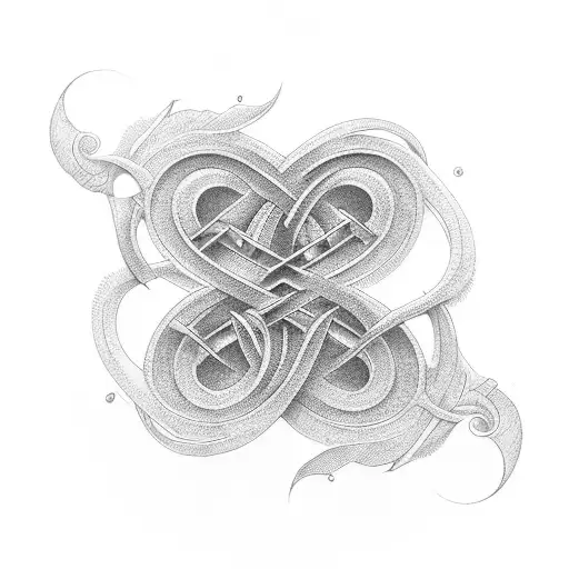 Combine The Double Infinity Symbol With Elements Of Nature