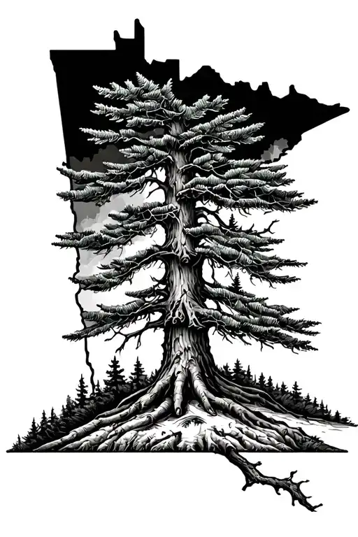 Mens Friendship Minnesota Pine Tree Growing