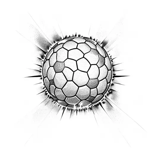 A Soccer Ball On Fire