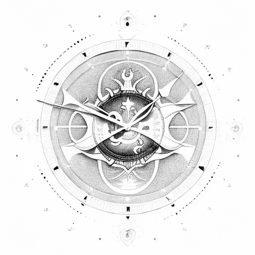 Celestial Clock With Zodiac Symbols Integrated