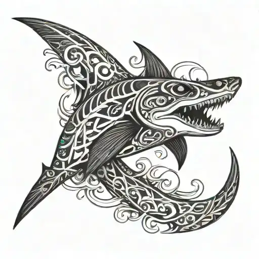 Tribal Hammerhead Shark