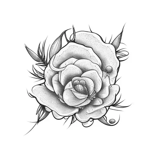 A Wheat Stem A Juniper Fruit And A Honeysuckle Flower Stem Single Line