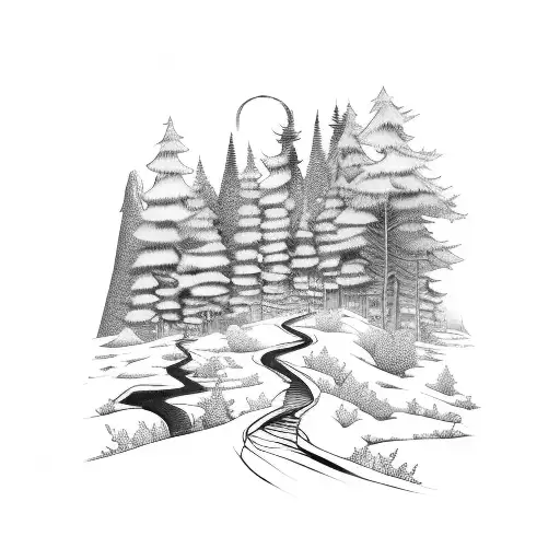 A Trail Winding Through A Dense Forest