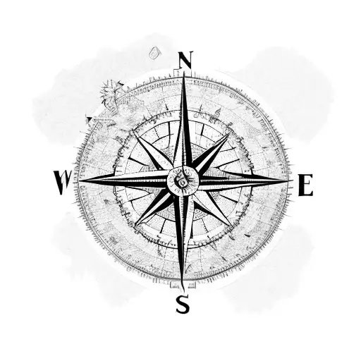 A Compass Surrounded By A Detailed Map Of The Client's Favorite Travel Destination