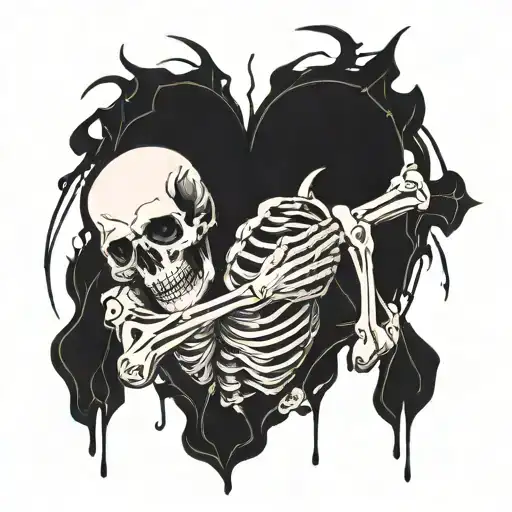 Skeleton With Broken Heart