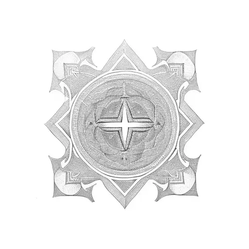 Power Symbol With Intricate Patterns