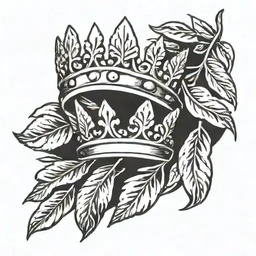 A Laurel Branch Like A Roman Crown Symbolizing Victory And Competition