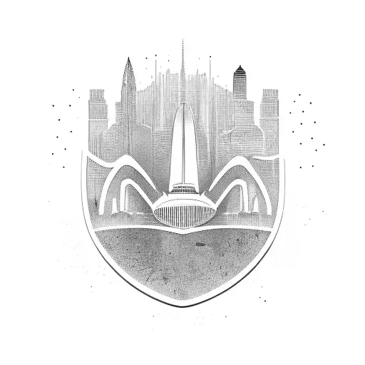 A Sleek Sports Car Racing Through A City Skyline